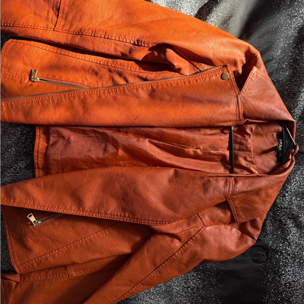 Baccini Women's Rust Leather Jacket